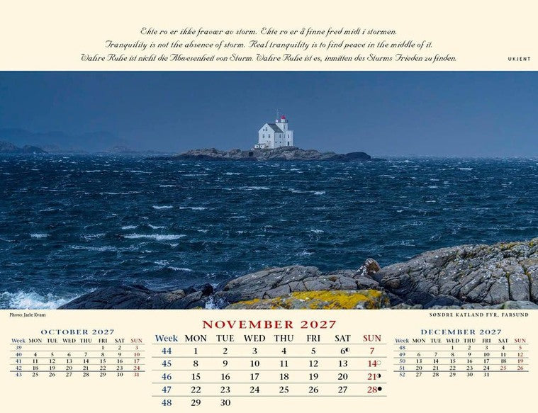 Panorama Norway - Desk Calendar 2025 - 22 x 18 cm - Calendar for 2025