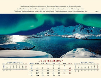 Panorama Norway - Desk Calendar 2025 - 22 x 18 cm - Calendar for 2025