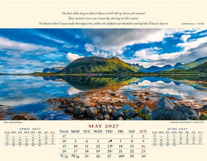 Panorama Norway - Desk Calendar 2025 - 22 x 18 cm - Calendar for 2025