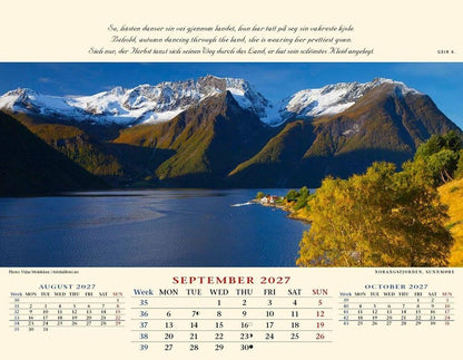 Panorama Norway - Desk Calendar 2025 - 22 x 18 cm - Calendar for 2025