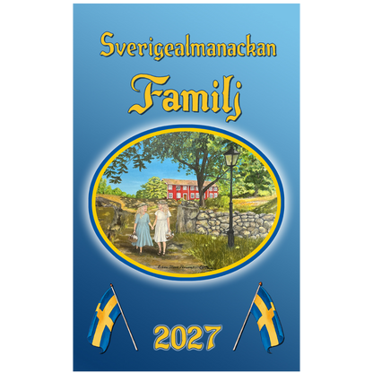 Sverigealmanackan Familj - Wall Calendar 2025 - 30 x 42 cm - Swallings
