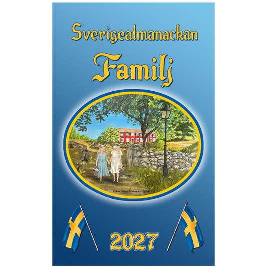 Sverigealmanackan Familj - Wand-Terminkalender 2027 - 26 x 42 cm - Swallings