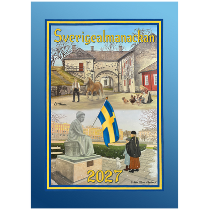 Sverigealmanackan - Kleiner Wandkalender 2027 - 21 x 30 cm - Swallings