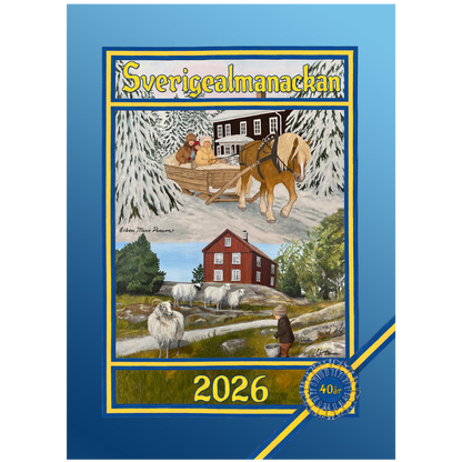 Sverigealmanackan - Kleiner Wandkalender 2026 - 21 x 30 cm - Swallings