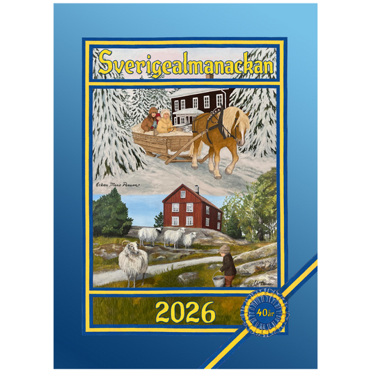 Sverigealmanackan - Kleiner Wandkalender 2026 - 21 x 30 cm - Swallings