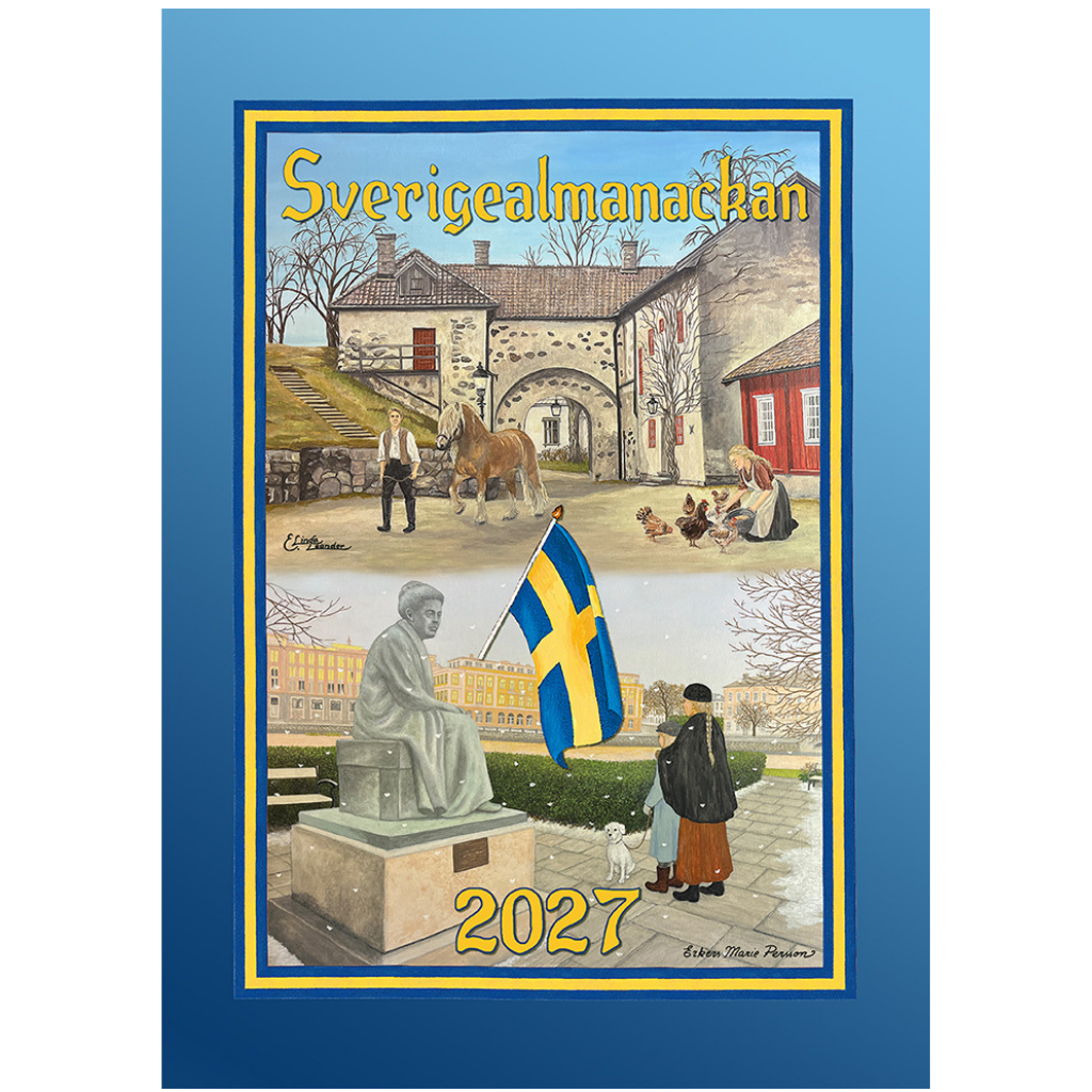 Sverigealmanackan - Wandkalender 2027 - 30 x 42 cm - Swallings