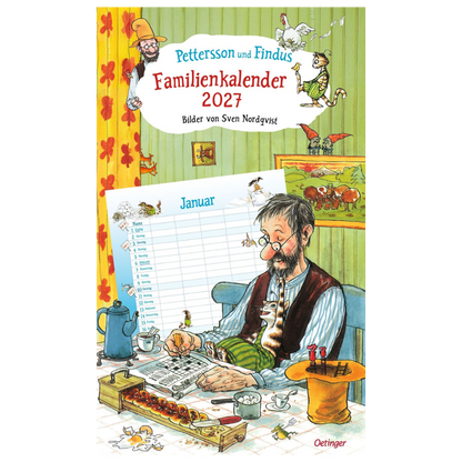 Pettersson und Findus - Familienkalender 2027 - 27 x 46 cm - Oetinger Verlag