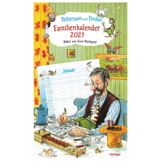 Pettersson und Findus - Familienkalender 2027 - 27 x 46 cm - Oetinger Verlag