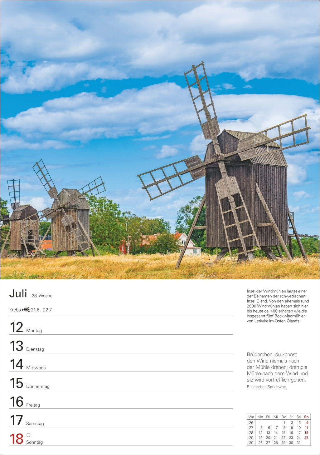 Skandinavien Wochenplaner 2027 - 25 x 36 cm - Harenberg