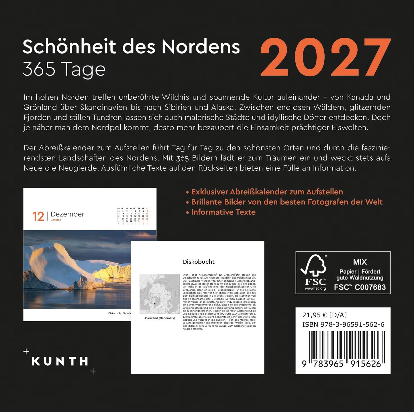 Schönheit des Nordens - 365 Tage Abreißkalender - 2027 - Kunth Verlag