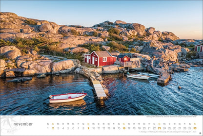 Skandinavien Globetrotter - Wandkalender 2025 - 58 x 39 cm - Heye Verlag