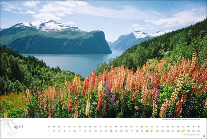 Skandinavien Globetrotter - Wandkalender 2025 - 58 x 39 cm - Heye Verlag