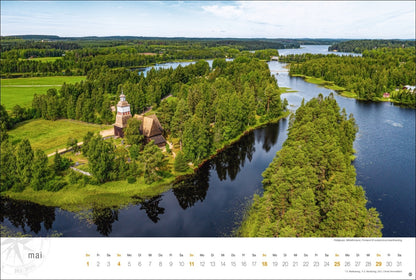 Skandinavien Globetrotter - Wandkalender 2025 - 58 x 39 cm - Heye Verlag