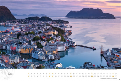 Skandinavien Globetrotter - Wandkalender 2025 - 58 x 39 cm - Heye Verlag