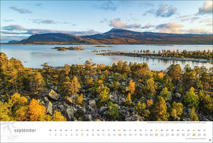 Skandinavien Globetrotter - Wandkalender 2025 - 58 x 39 cm - Heye Verlag