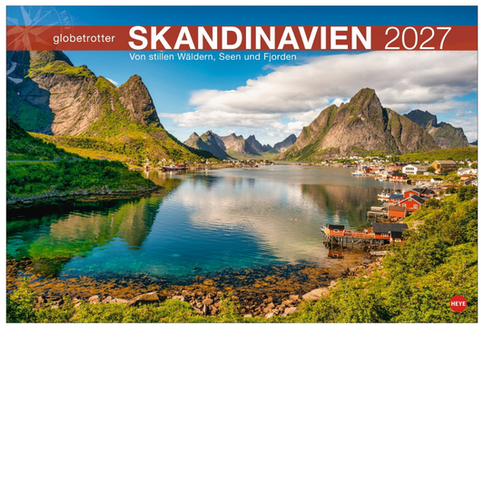 Skandinavien Globetrotter - Wandkalender 2027 - 58 x 39 cm - Heye Verlag