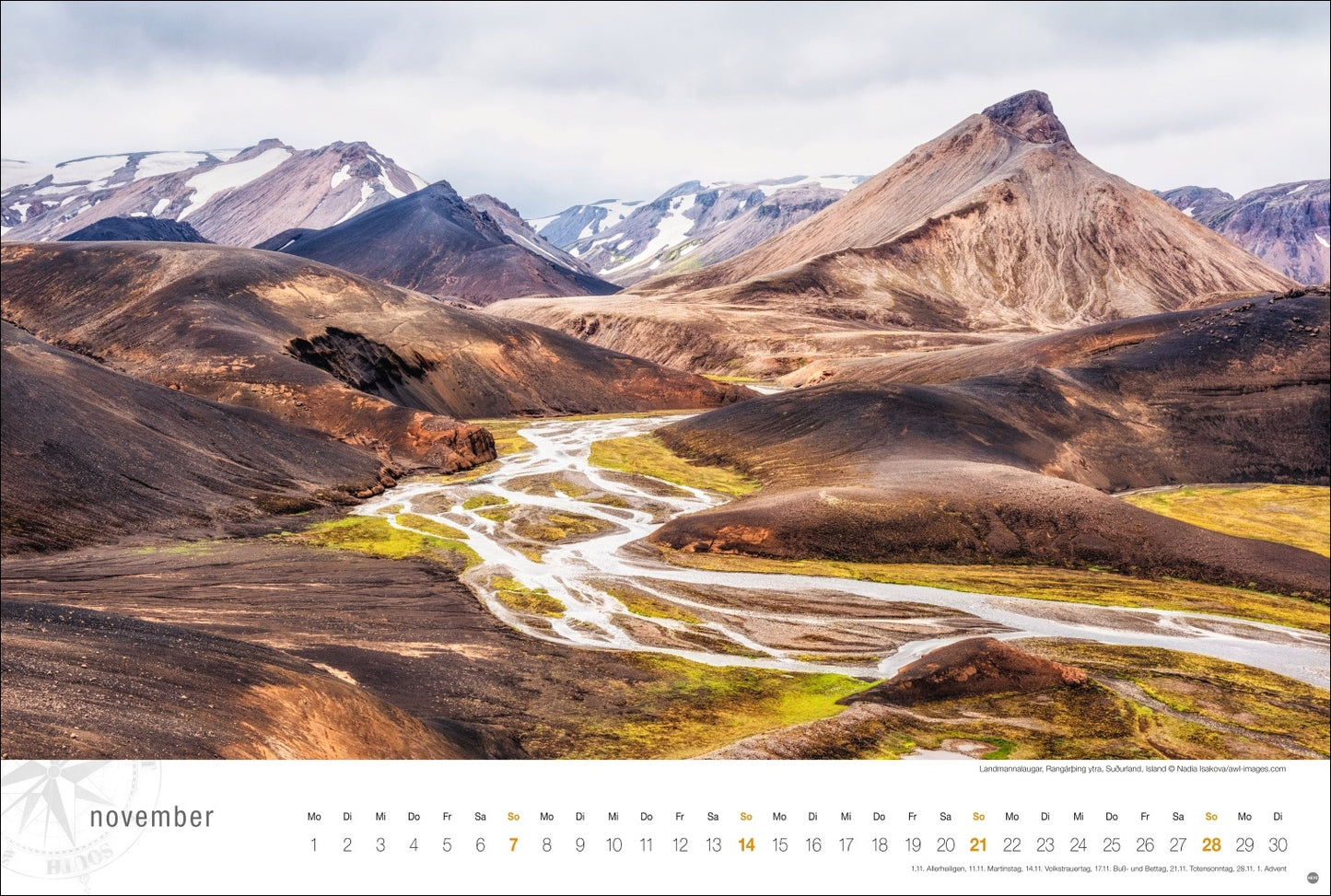 Skandinavien Globetrotter - Wandkalender 2027 - 58 x 39 cm - Heye Verlag