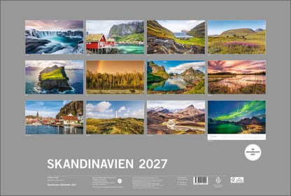 Skandinavien Globetrotter - Wandkalender 2027 - 58 x 39 cm - Heye Verlag