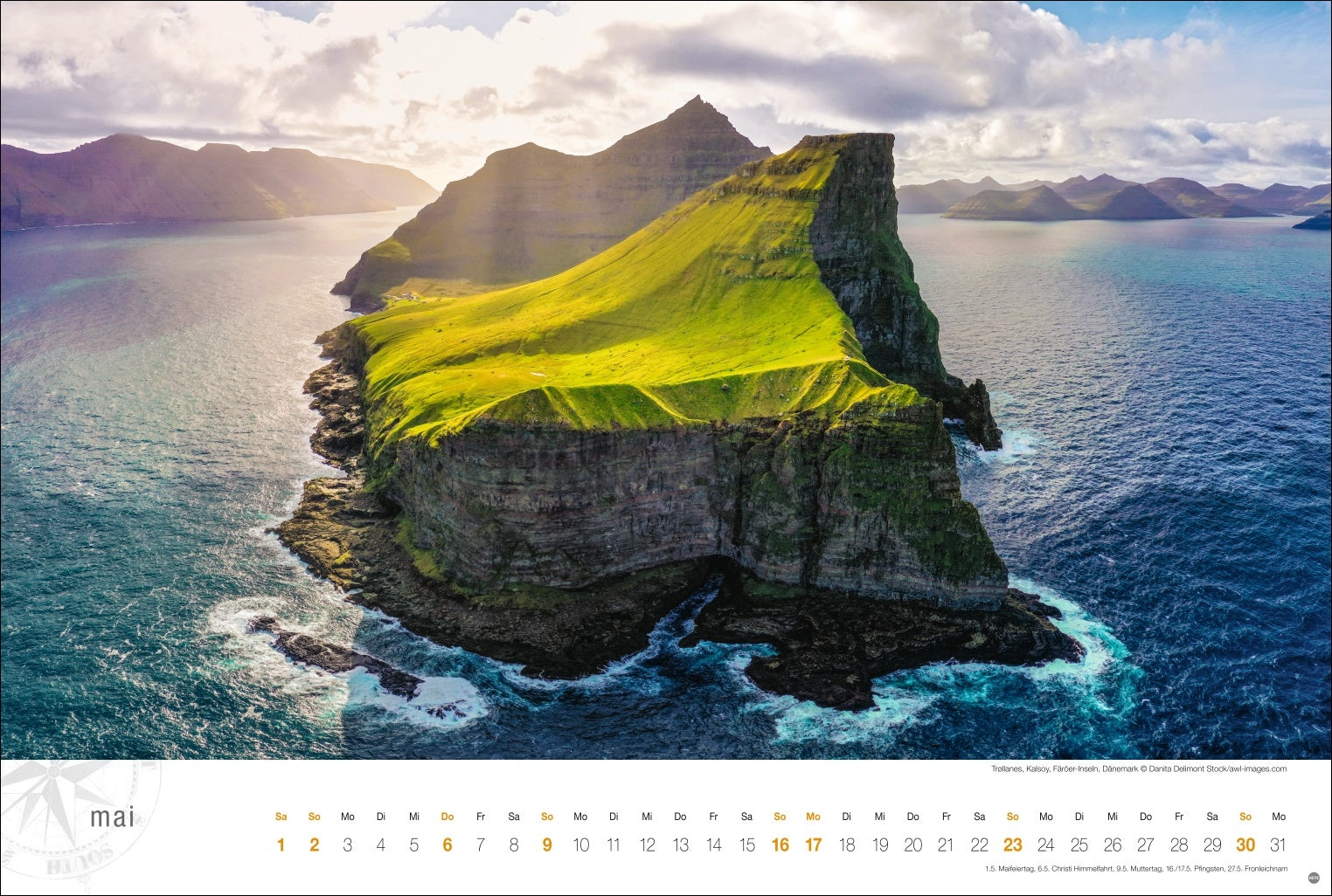 Skandinavien Globetrotter - Wandkalender 2027 - 58 x 39 cm - Heye Verlag