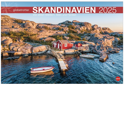 Skandinavien Globetrotter - Wandkalender 2025 - 58 x 39 cm - Heye Verlag