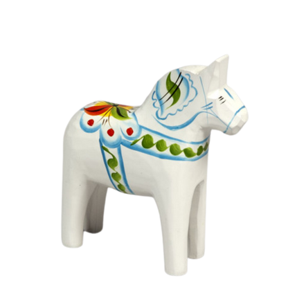 Dala-Pferd - Holz - Weiß