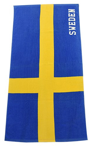 Badlakan Sweden - Badetuch mit Schweden-Fahne - 140 x 70 cm