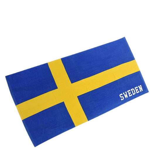 Badlakan Sweden - Badetuch mit Schweden-Fahne - 140 x 70 cm