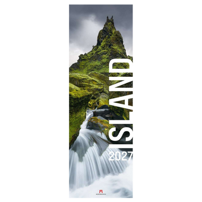 Island Vertikal Kalender 2027 - 33 x 100 cm - Ackermann Kunstverlag