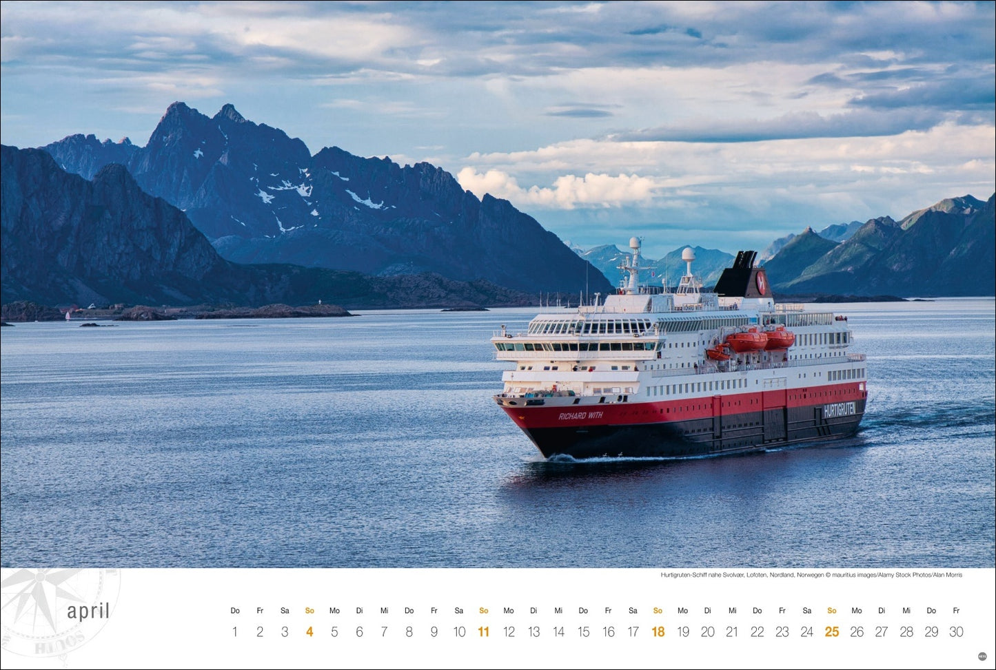Hurtigruten Globetrotter - Wandkalender 2027 - 58 x 39 cm - Heye Verlag
