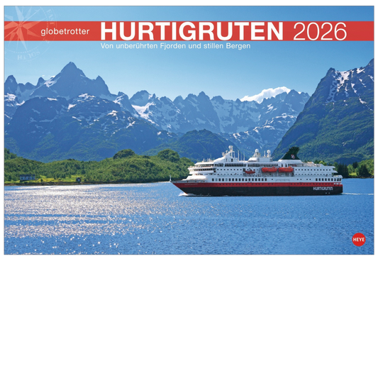 Hurtigruten Globetrotter - Wandkalender 2026 - 58 x 39 cm - Heye Verlag