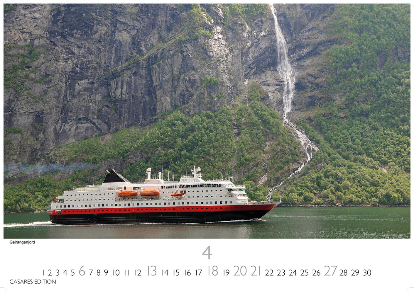 Hurtigruten - Wandkalender 2025 - 50 x 35 cm - CASARES fine art EDITION