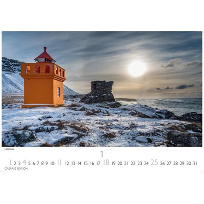 Island - Wandkalender 2026 - 50 x 36 cm / 24 x 35 cm - CASARES fine art EDITION
