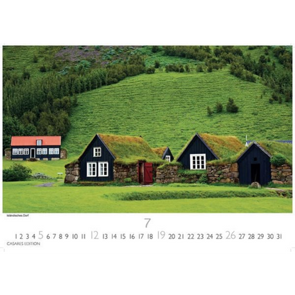 Island - Wandkalender 2026 - 50 x 36 cm / 24 x 35 cm - CASARES fine art EDITION