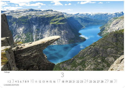 Norwegen - Wandkalender 2024 - 50 x 35 cm - CASARES fine art EDITION