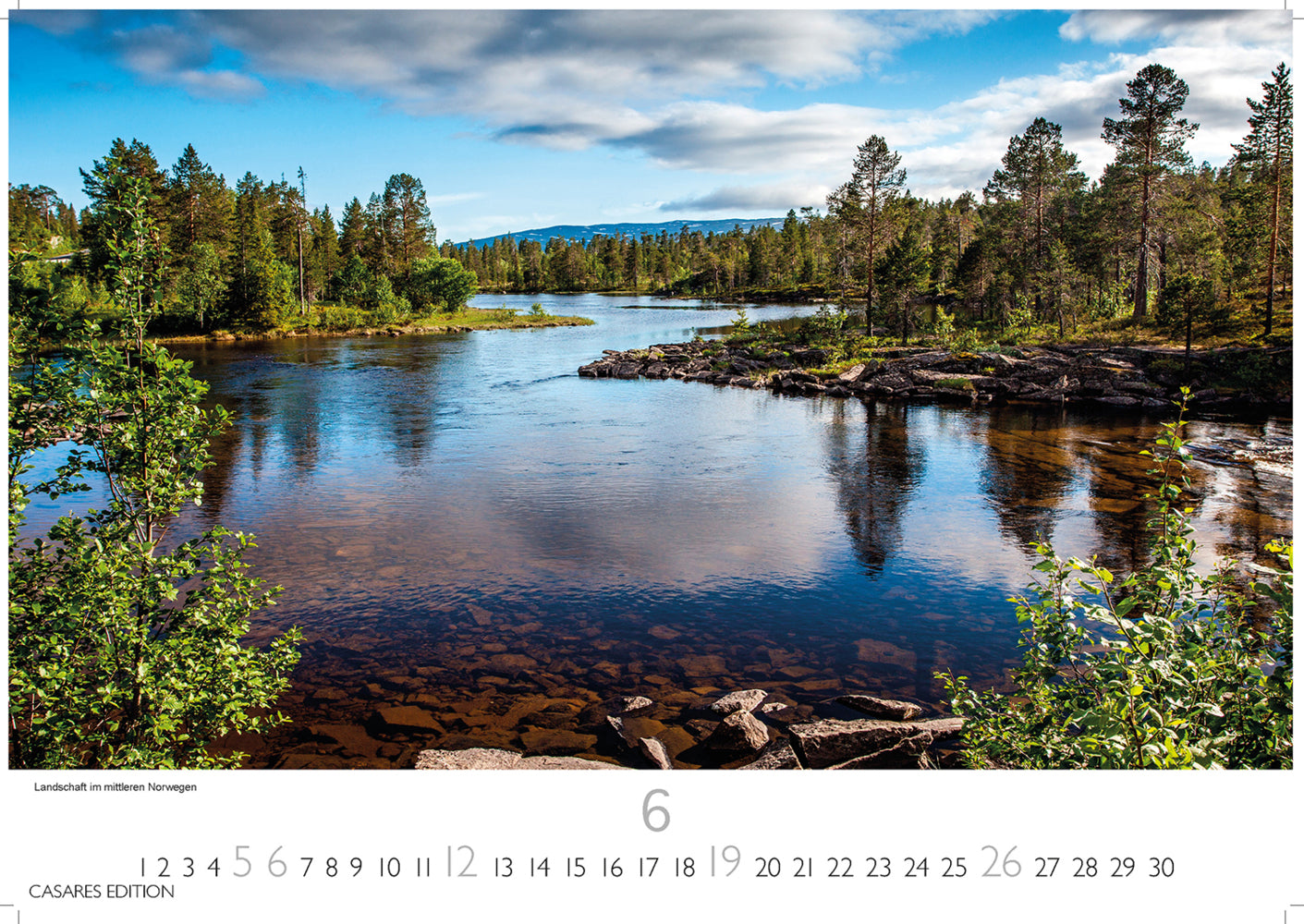 Norwegen - Wandkalender 2025 - 50 x 35 cm - CASARES fine art EDITION