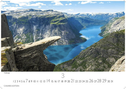 Norwegen - Wandkalender 2027 - 50 x 35 cm - CASARES fine art EDITION