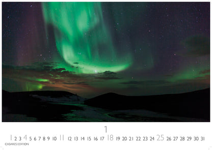 Polarlicht - Wandkalender 2026 - 50 x 36 cm - CASARES fine art EDITION