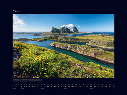 Hurtigruten - Wandkalender 2026 - 60 x 45 cm - Kunth Verlag