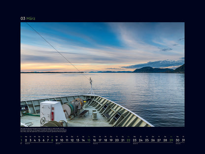 Hurtigruten - Wandkalender 2026 - 60 x 45 cm - Kunth Verlag