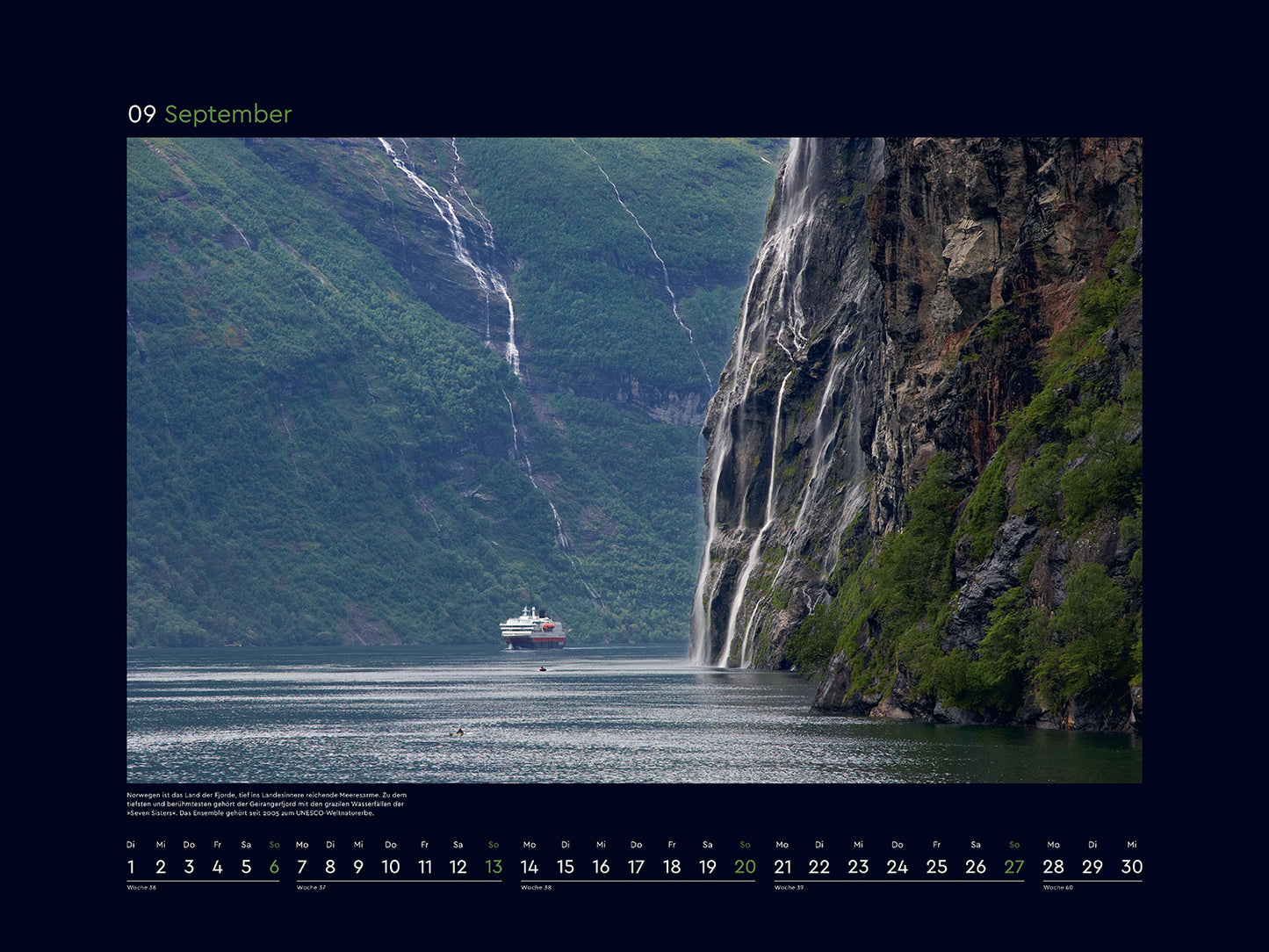 Hurtigruten - Wandkalender 2026 - 60 x 45 cm - Kunth Verlag