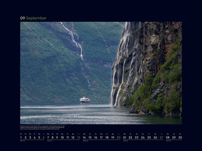 Hurtigruten - Wandkalender 2026 - 60 x 45 cm - Kunth Verlag