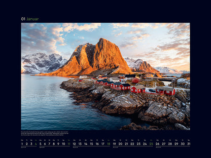 Hurtigruten - Wandkalender 2026 - 60 x 45 cm - Kunth Verlag