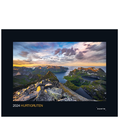 Hurtigruten - Wandkalender 2024 - 60 x 45 cm - Kunth Verlag