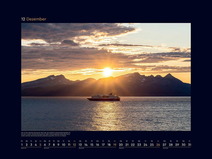 Hurtigruten - Wandkalender 2027 - 60 x 45 cm - Kunth Verlag