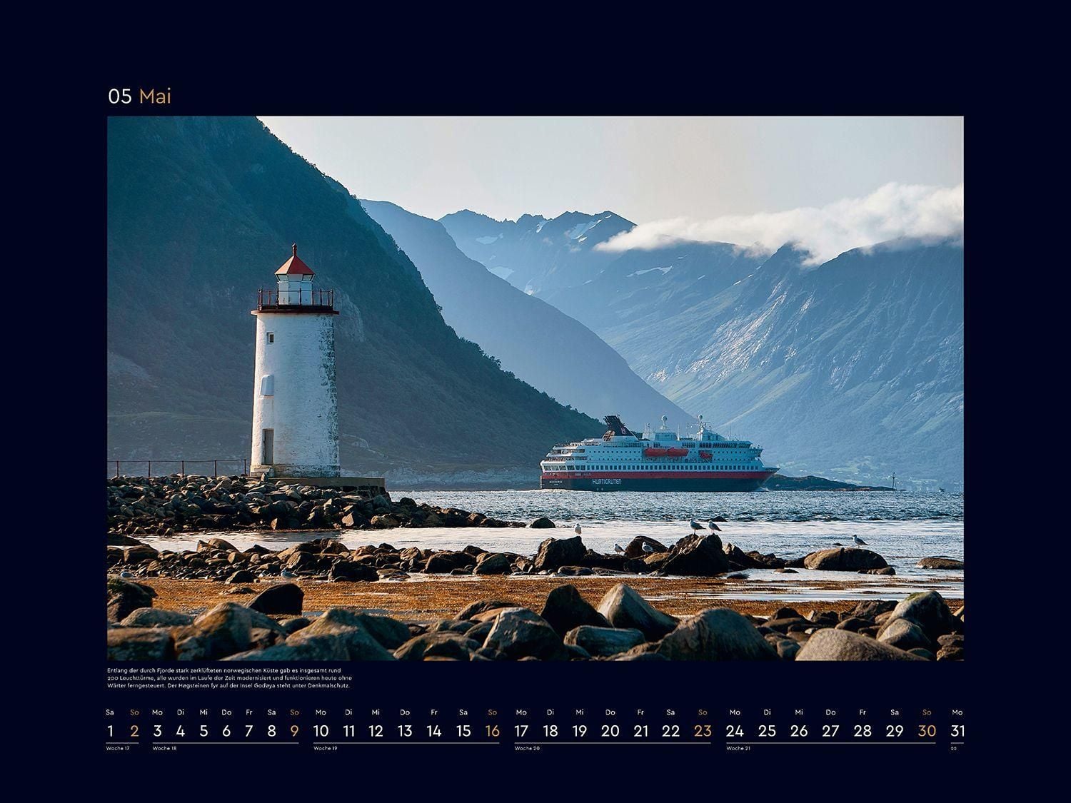 Hurtigruten - Wandkalender 2027 - 60 x 45 cm - Kunth Verlag