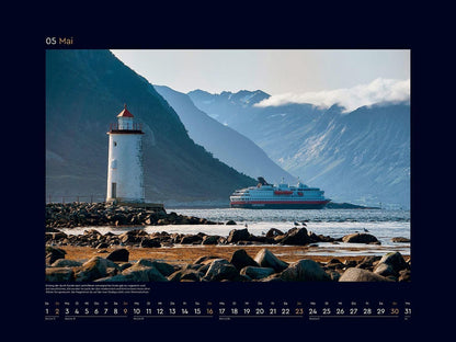 Hurtigruten - Wandkalender 2027 - 60 x 45 cm - Kunth Verlag