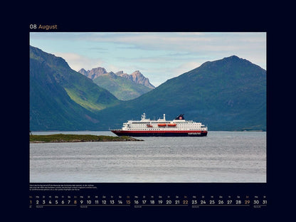 Hurtigruten - Wandkalender 2027 - 60 x 45 cm - Kunth Verlag
