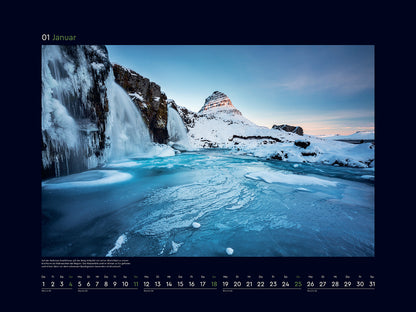Island - Wandkalender 2026 - 60 x 45 cm - Kunth Verlag