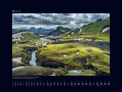 Island - Wandkalender 2026 - 60 x 45 cm - Kunth Verlag