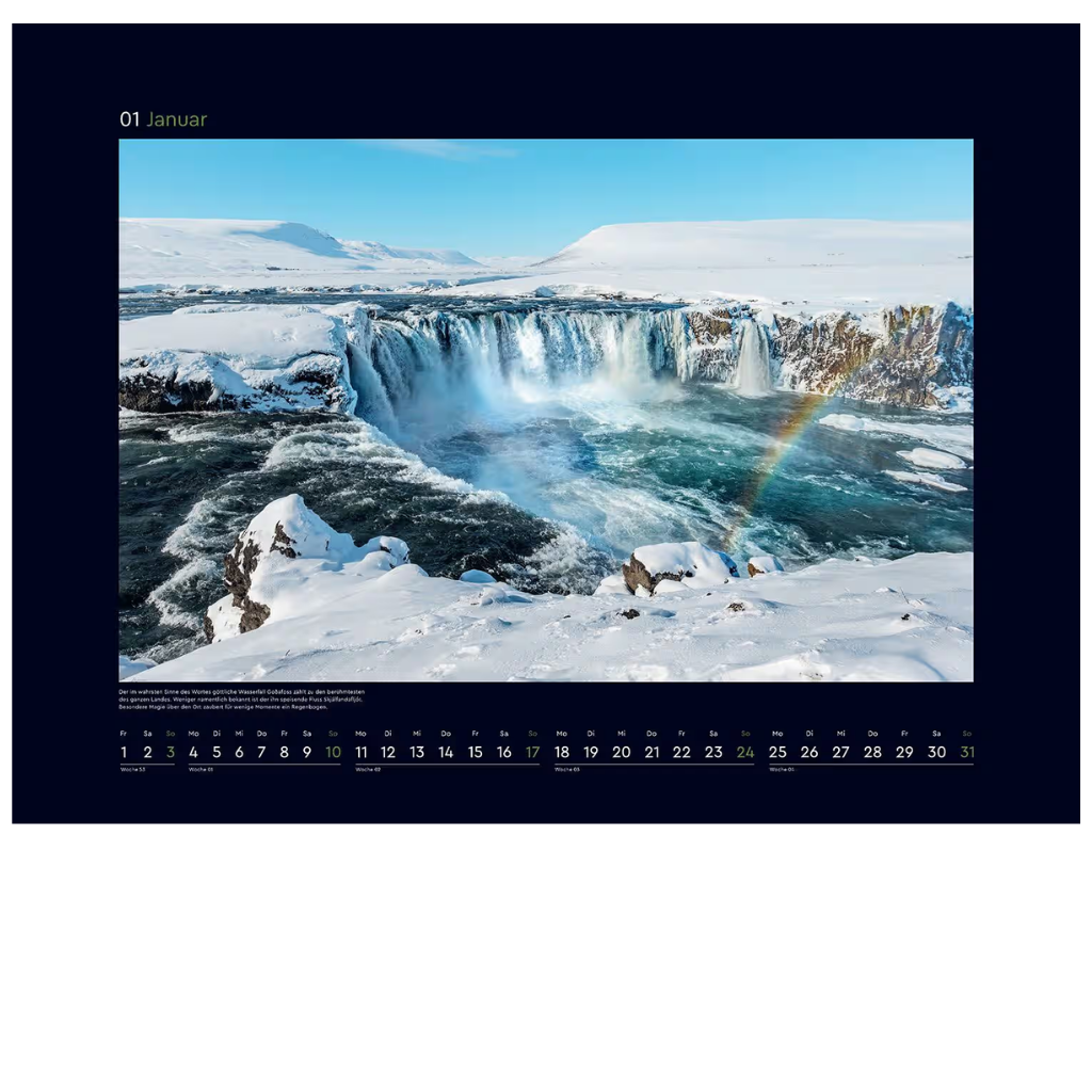 Island - Wandkalender 2027 - 60 x 45 cm - Kunth Verlag